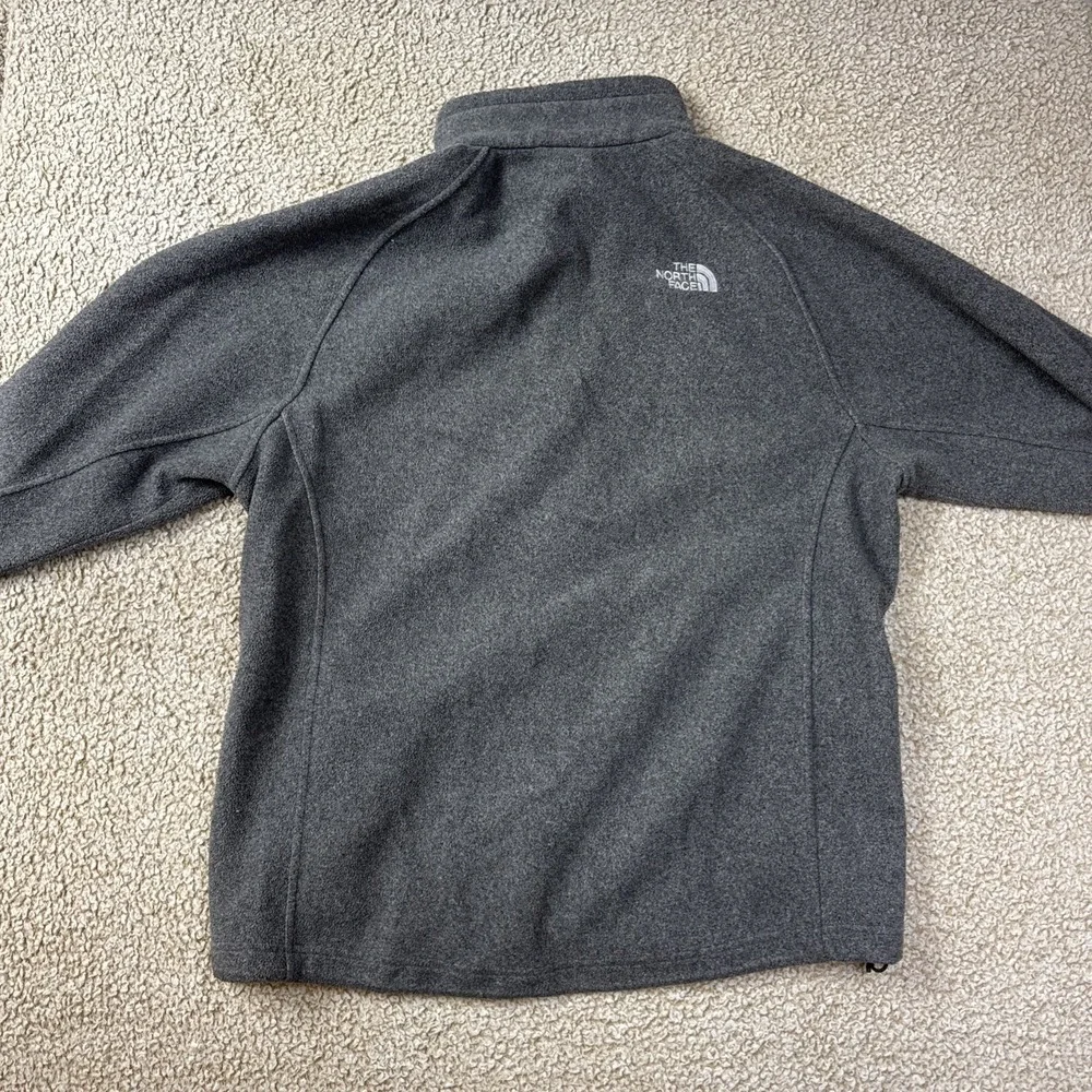 The North Face Mens Fleece Large Jacket Full Zip Dark Gray Outdoor Hiking
